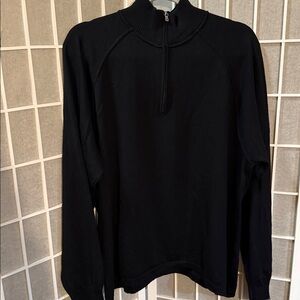 100% EXTRAFINE METINO 1/2 ZIP WOOL SWEATER💥